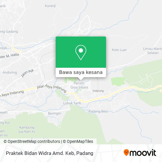 Peta Praktek Bidan Widra Amd. Keb