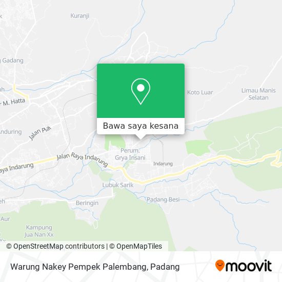 Peta Warung Nakey Pempek Palembang