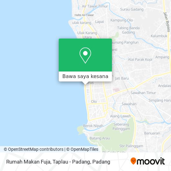 Peta Rumah Makan Fuja, Taplau - Padang