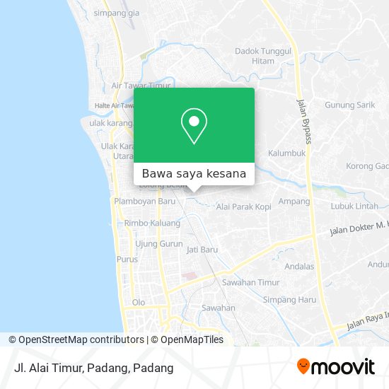 Peta Jl. Alai Timur, Padang