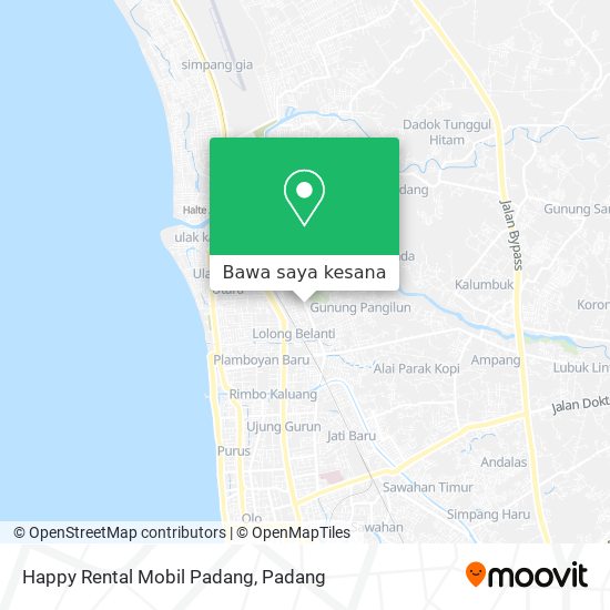 Peta Happy Rental Mobil Padang