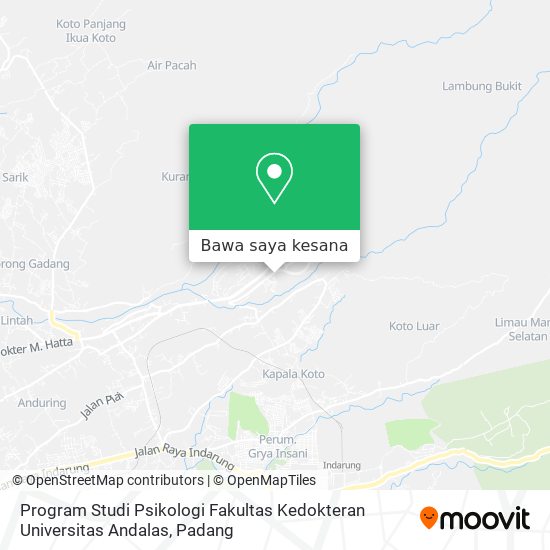 Peta Program Studi Psikologi Fakultas Kedokteran Universitas Andalas