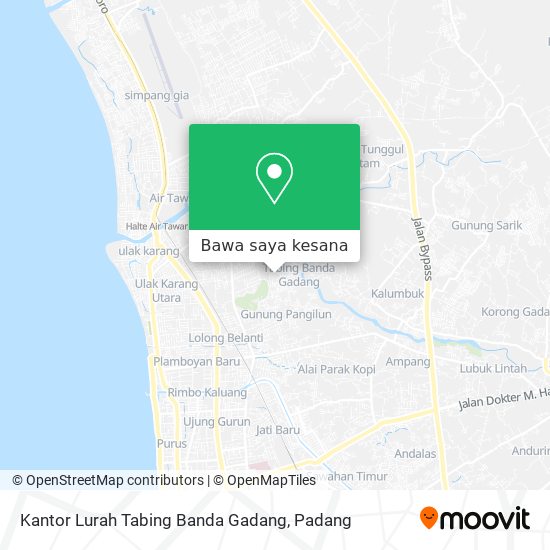 Peta Kantor Lurah Tabing Banda Gadang
