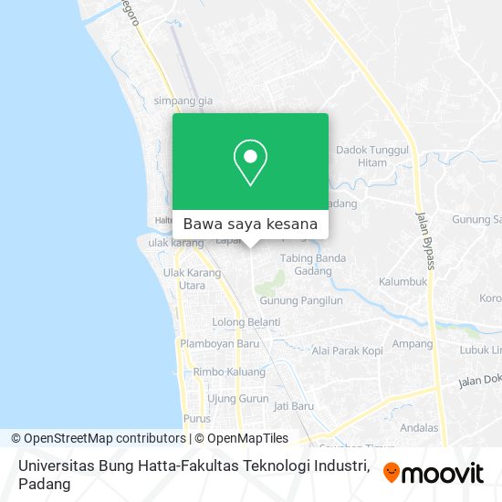 Peta Universitas Bung Hatta-Fakultas Teknologi Industri