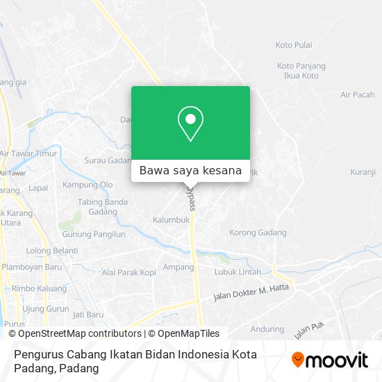 Peta Pengurus Cabang Ikatan Bidan Indonesia Kota Padang