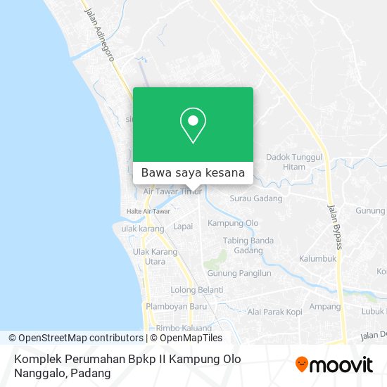 Peta Komplek Perumahan Bpkp II Kampung Olo Nanggalo