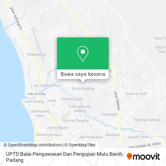 Peta UPTD Balai Pengawasan Dan Pengujian Mutu Benih