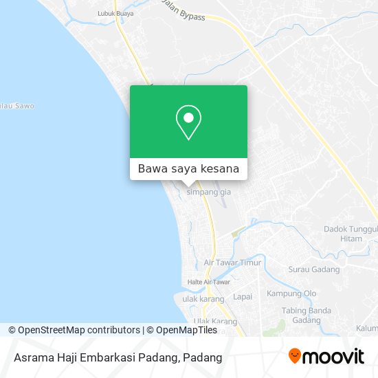 Peta Asrama Haji Embarkasi Padang
