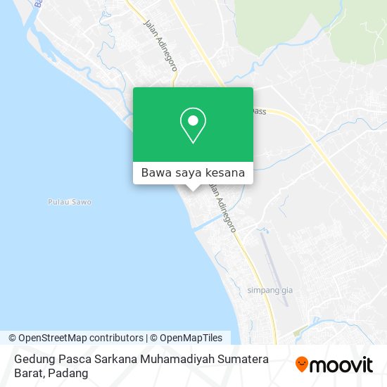 Peta Gedung Pasca Sarkana Muhamadiyah Sumatera Barat
