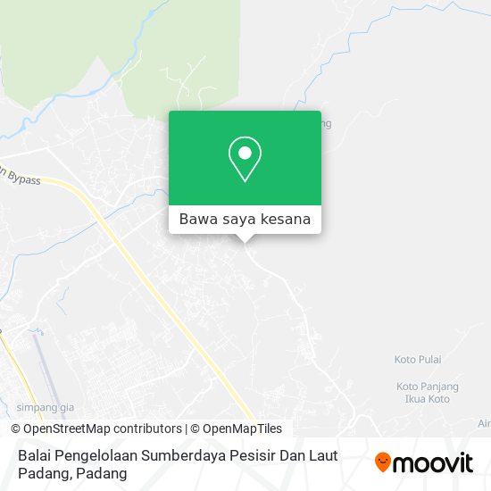 Peta Balai Pengelolaan Sumberdaya Pesisir Dan Laut Padang