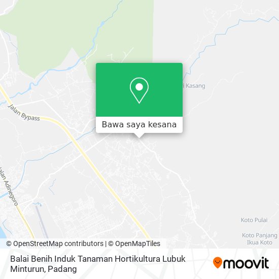 Peta Balai Benih Induk Tanaman Hortikultura Lubuk Minturun