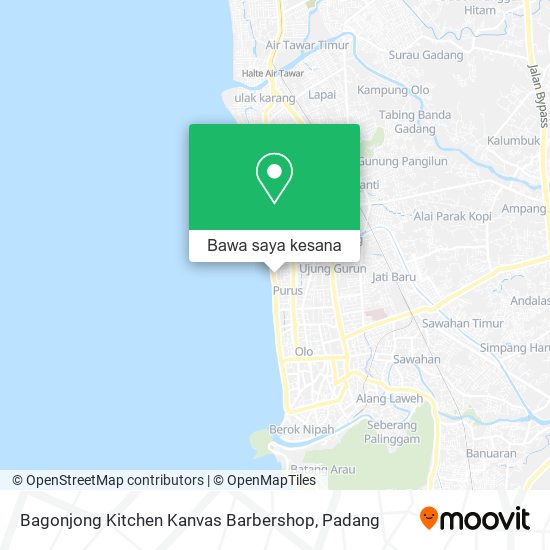 Peta Bagonjong Kitchen Kanvas Barbershop