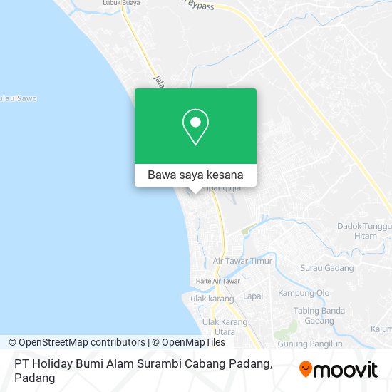 Peta PT Holiday Bumi Alam Surambi Cabang Padang