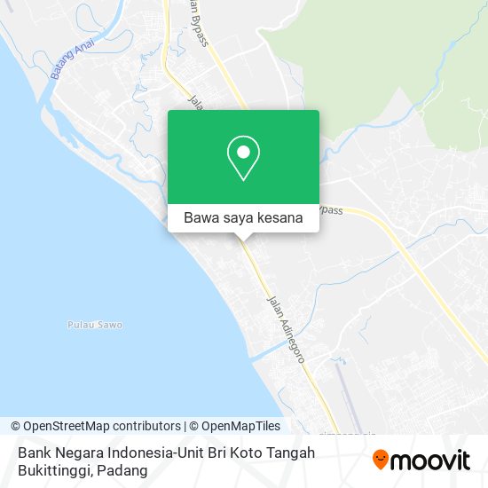 Peta Bank Negara Indonesia-Unit Bri Koto Tangah Bukittinggi
