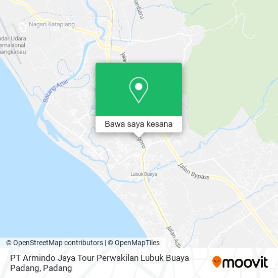 Peta PT Armindo Jaya Tour Perwakilan Lubuk Buaya Padang