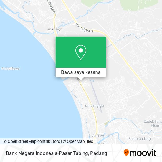 Peta Bank Negara Indonesia-Pasar Tabing