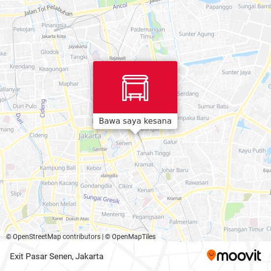 Peta Exit Pasar Senen