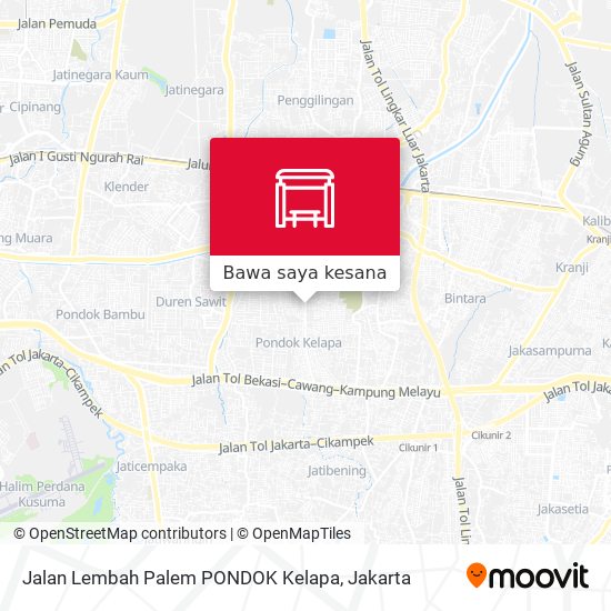 Peta Jalan Lembah Palem PONDOK Kelapa