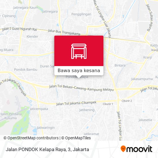 Peta Jalan PONDOK Kelapa Raya, 3