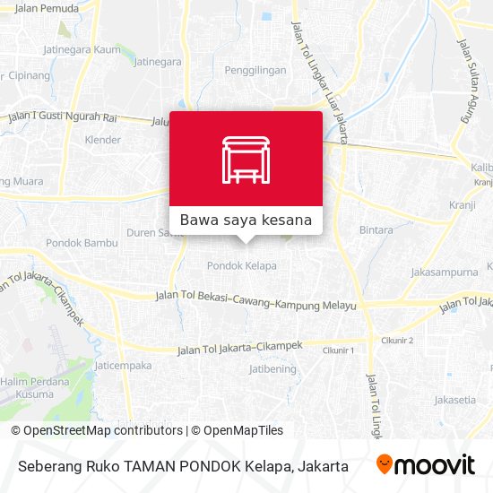 Peta Seberang Ruko TAMAN PONDOK Kelapa