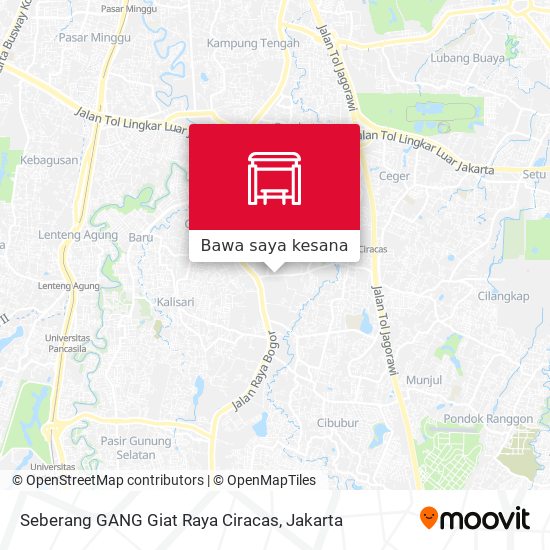 Peta Seberang GANG Giat Raya Ciracas