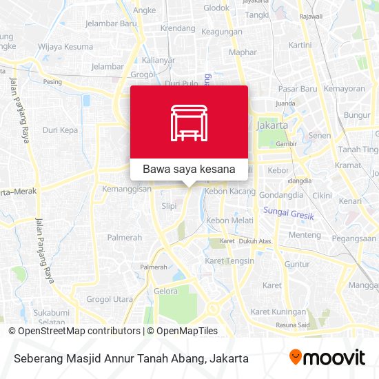 Peta Seberang Masjid Annur Tanah Abang