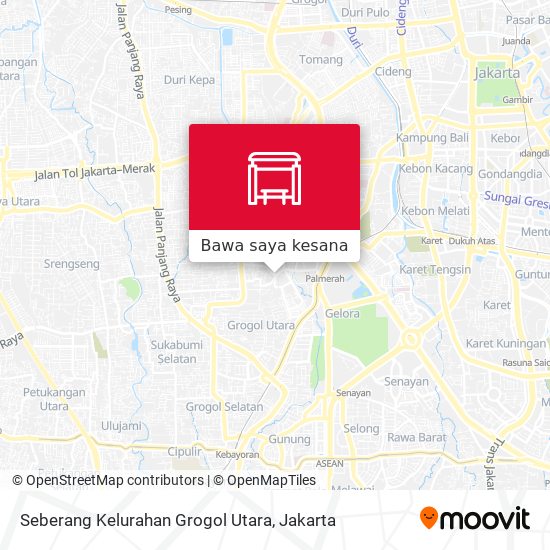 Peta Seberang Kelurahan Grogol Utara