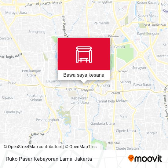 Peta Ruko Pasar Kebayoran Lama