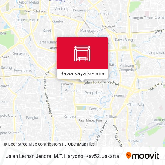 Peta Jalan Letnan Jendral M.T. Haryono, Kav52