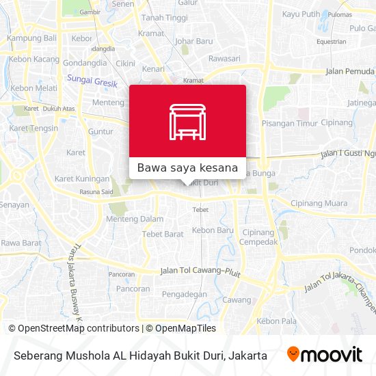 Peta Seberang Mushola AL Hidayah Bukit Duri