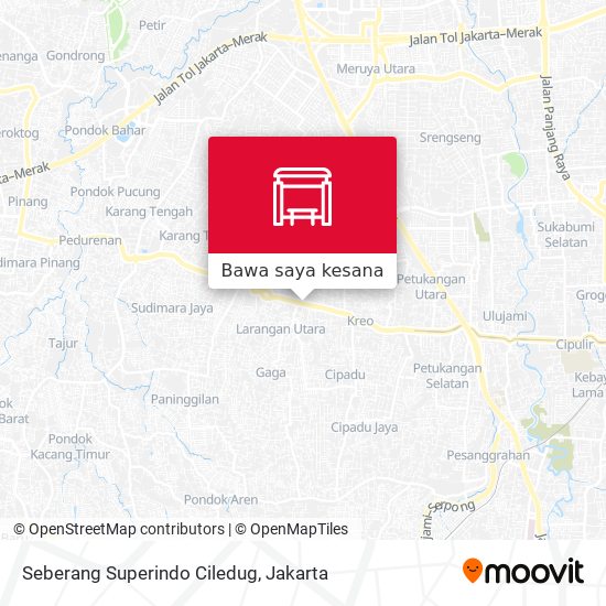 Peta Seberang Superindo Ciledug