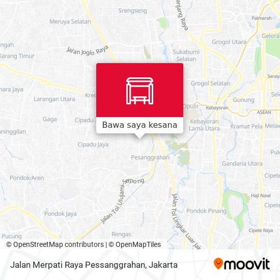 Peta Jalan Merpati Raya Pessanggrahan