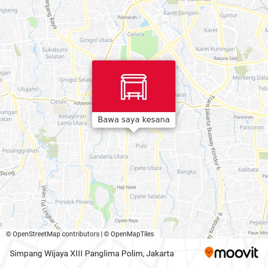 Peta Simpang Wijaya XIII Panglima Polim