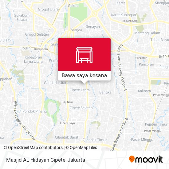 Peta Masjid AL Hidayah Cipete