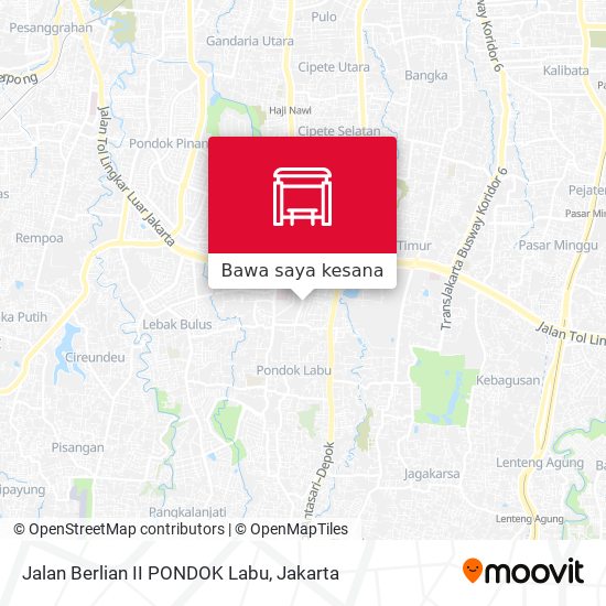 Peta Jalan Berlian II PONDOK Labu