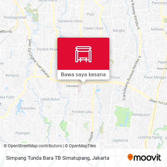 Peta Simpang Tunda Bara TB Simatupang