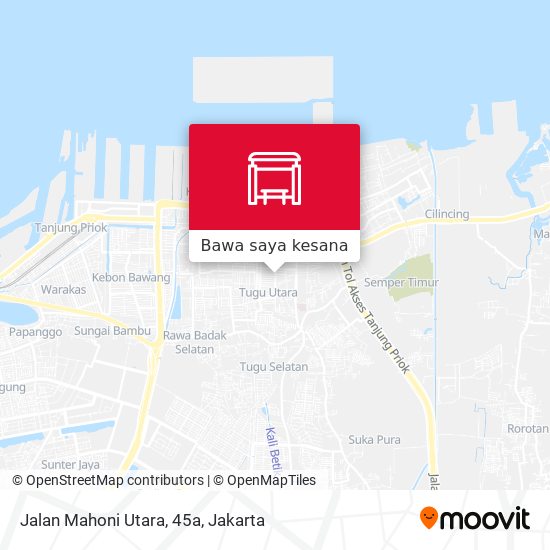 Peta Jalan Mahoni Utara, 45a