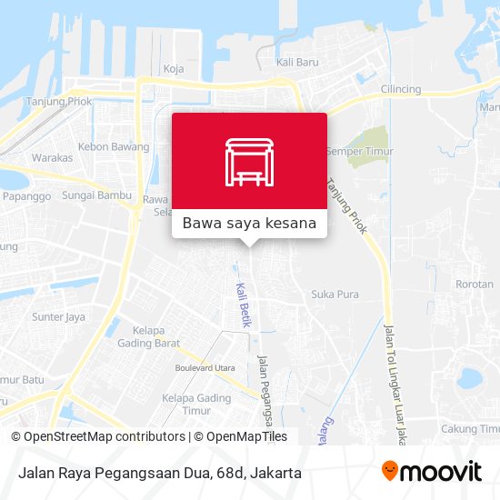 Peta Jalan Raya Pegangsaan Dua, 68d