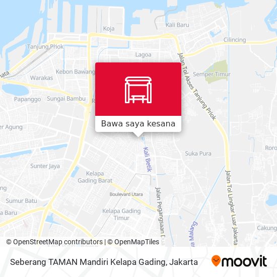 Peta Seberang TAMAN Mandiri Kelapa Gading