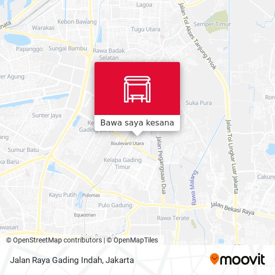 Peta Jalan Raya Gading Indah