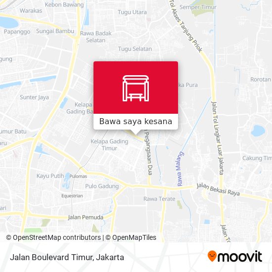 Peta Jalan Boulevard Timur
