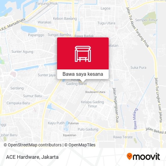 Cara ke ACE Hardware di Jakarta Utara menggunakan Bis?