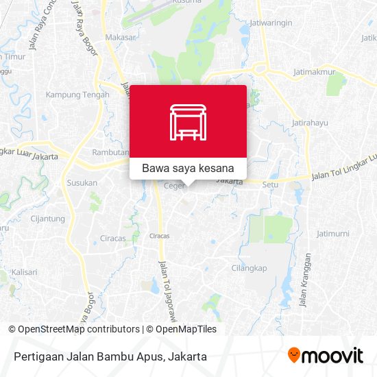 Peta Pertigaan Jalan Bambu Apus