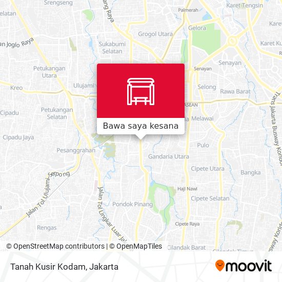 Peta Tanah Kusir Kodam