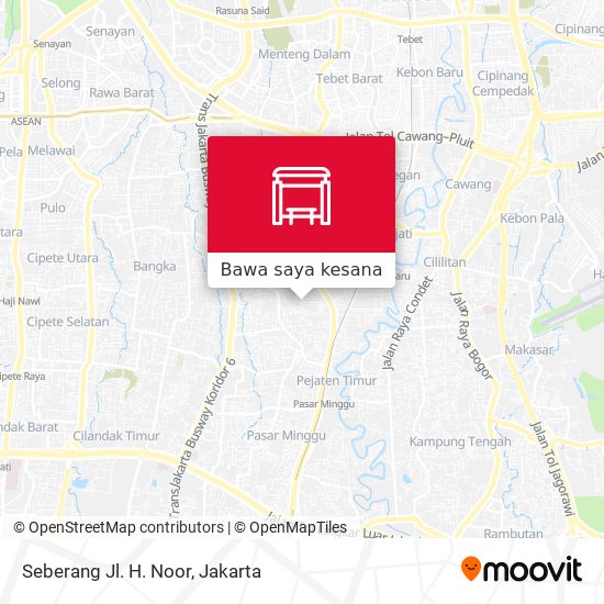 Peta Seberang Jl. H. Noor