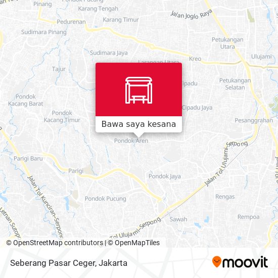 Peta Seberang Pasar Ceger