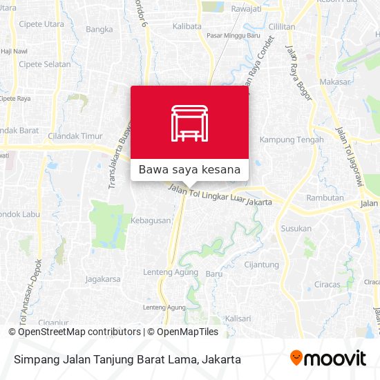 Peta Simpang Jalan Tanjung Barat Lama