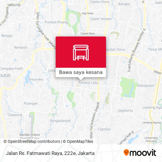 Peta Jalan Rs. Fatmawati Raya, 222e