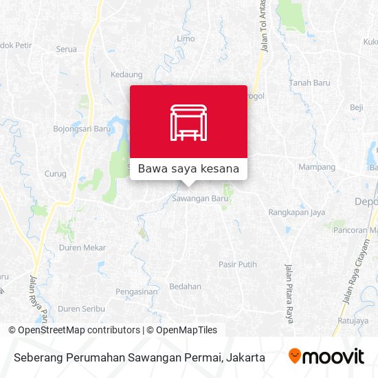 Peta Seberang Perumahan Sawangan Permai