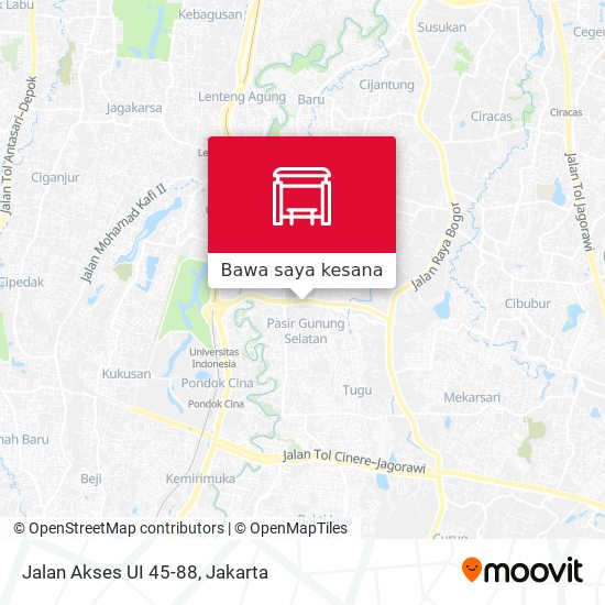 Peta Jalan Akses UI 45-88